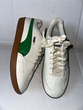 Puma White/Green 9-T SL Trainer Sneakers Men’s Size 9.5 Style Code 398181 07